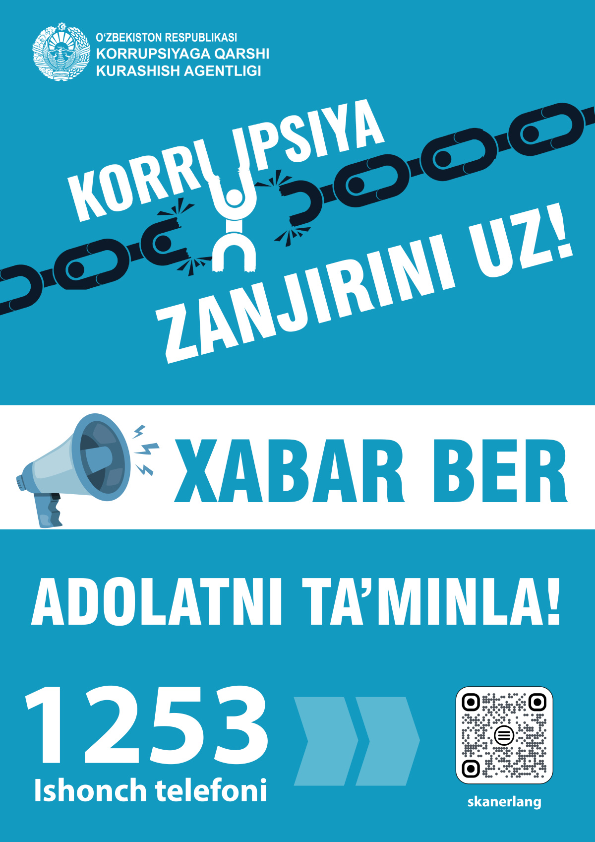 Korrupsiya holatiga duch keldingizmi? Xabar bering — adolatni tanlang!